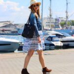 Skorzana torba na zakupy. Stylizacja z czarna shopperka