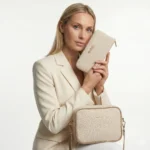 Ecru portfel damski. Nuubag polska marka